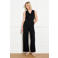 LOLALIZA jumpsuit linnen zwart
