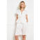 LOLALIZA wide leg regular waist bermuda short ecru