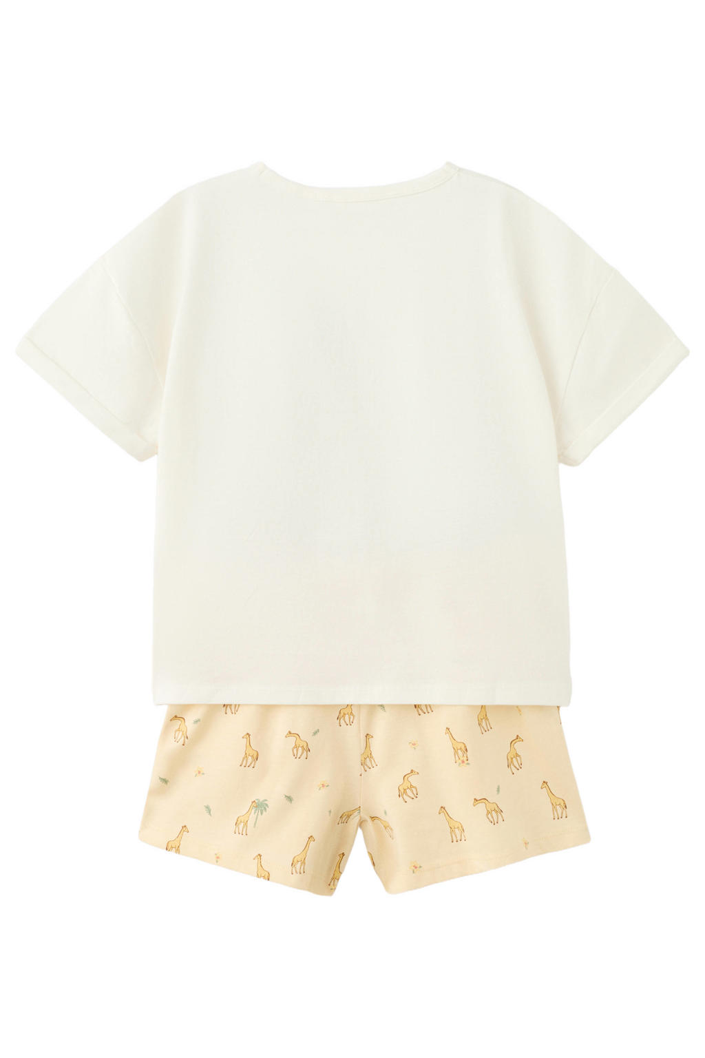 Mango Kids shortama ecru/lichtgeel