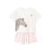 Mango Kids shortama wit/roze