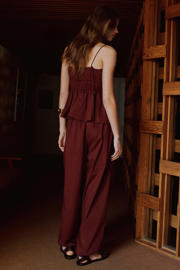 thumbnail: Mango barrel regular waist broek donkerrood