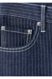 thumbnail: Mango gestreepte straight leg jeans medium blue denim