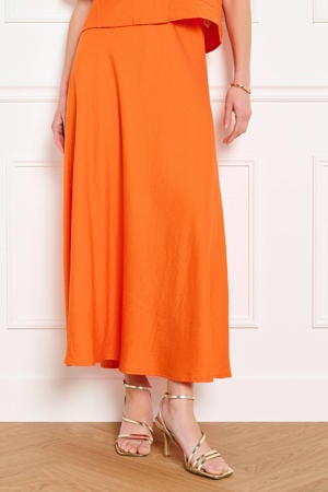 midi rok oranje