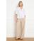 LOLALIZA blouse met linnen ecru