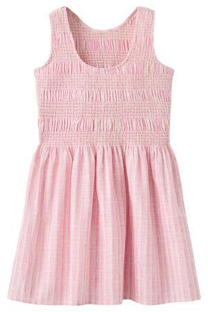 gestreepte zomerjurk roze