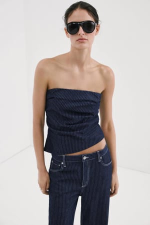 gestreepte top donkerblauw