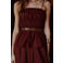 Mango peplum top roodbruin
