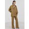 Mango bootcut high waist broek oker