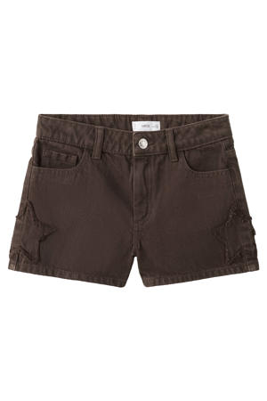 denim short donkerbruin