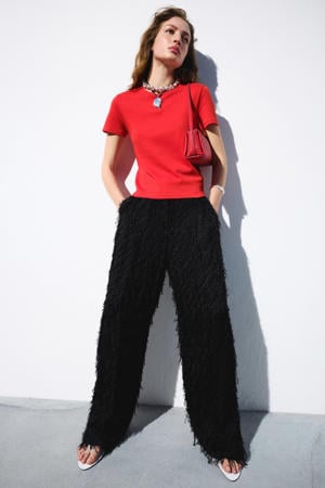 Putaowor Dames Chiffon Hoge Elastische Taille Palazzo Dressy Broek Flare Rechte Pijp Trousers, 32 Putaowor Dames Chiffon Hoge Elastische Taille Palazzo Dressy Broek Flare Rechte Pijp Trousers, 32