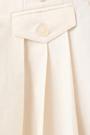 thumbnail: Mango wide leg regular waist broek crème