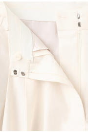 thumbnail: Mango wide leg regular waist broek crème