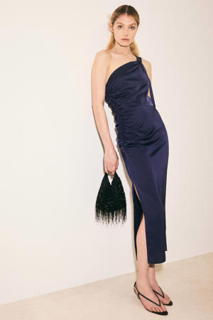 midi jurk blauw