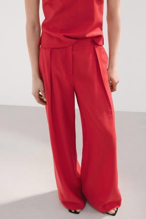 wide leg regular waist broek
