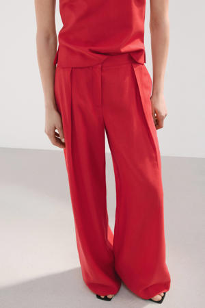 wide leg regular waist broek