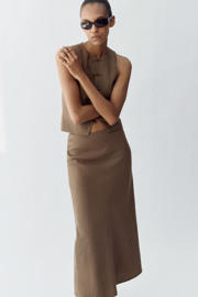 thumbnail: Mango maxi rok lichtbruin