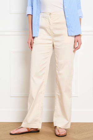 regular high waist broek ecru