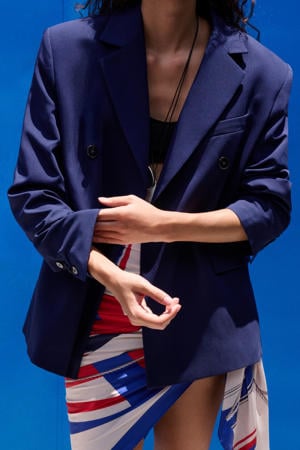 regular blazer blauw