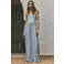 Mango wide leg regular waist broek lichtblauw