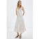 Mango maxi jurk met stippen wit
