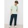 Mango Kids casual broek met linnen marineblauw