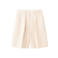 Mango regular waist bermuda short beige