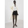 Mango straight regular waist short grey denim