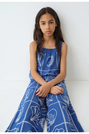 mouwloze top blauw