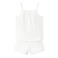 Mango Kids shortama met broderie wit