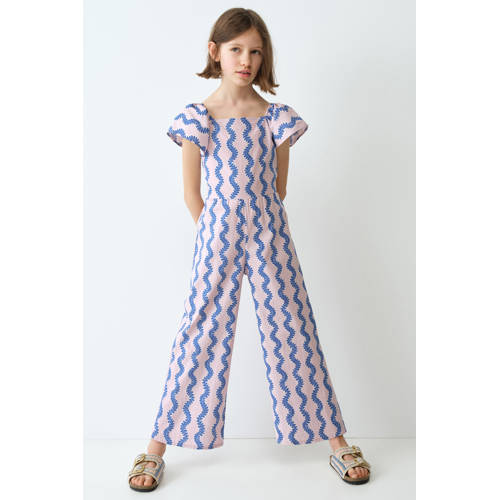Mango Kids jumpsuit – Roze/blauw