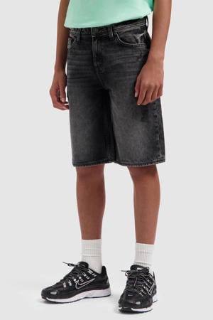 short grey denim