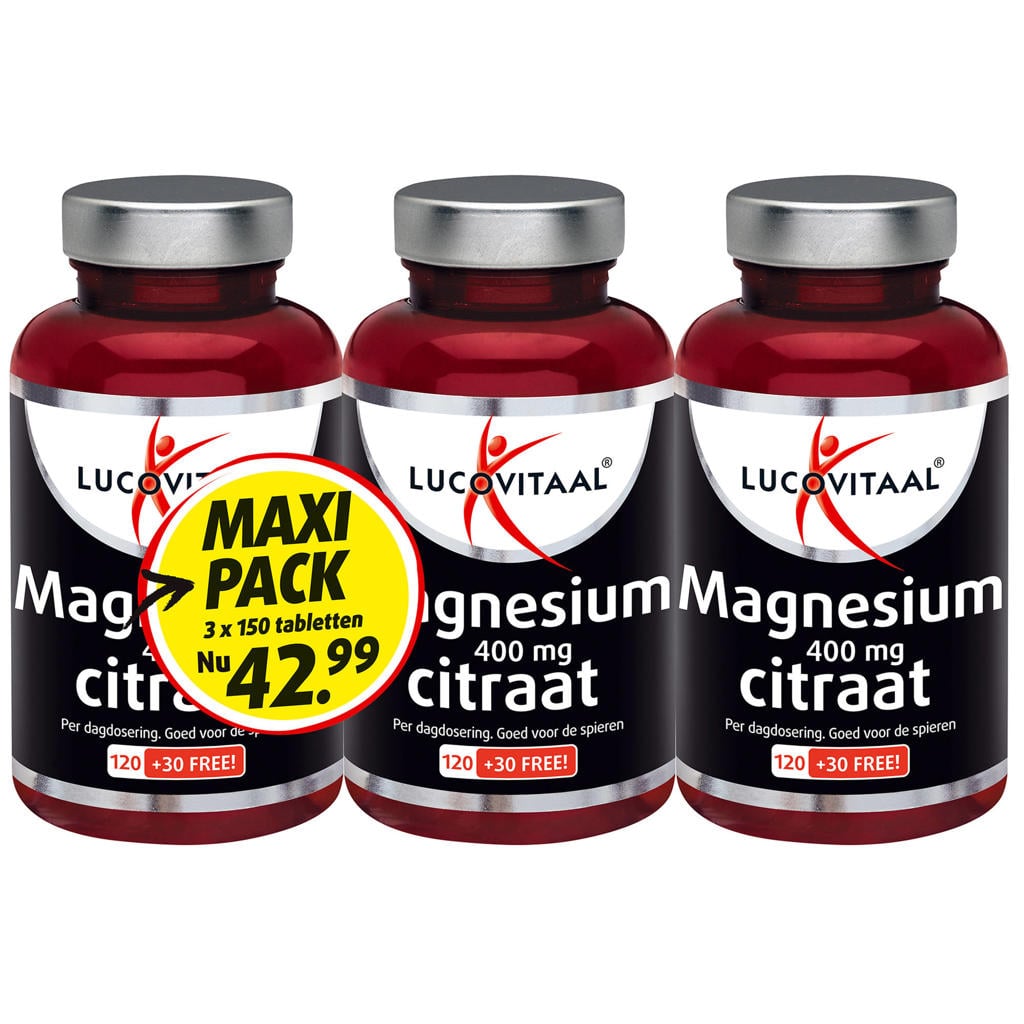 Lucovitaal Magnesium Citraat 400mg -3 pack-
