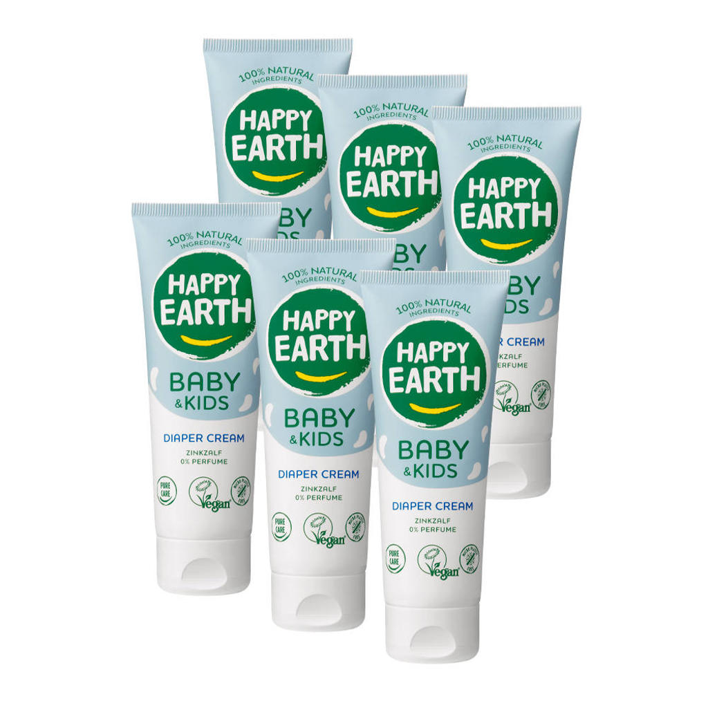 Happy Earth Baby & Kids zink billencrème - 6 stuks