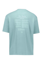thumbnail: No Excess relaxed T-shirt met backprint blauw