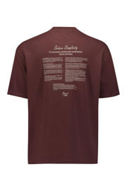 thumbnail: No Excess relaxed T-shirt met backprint donkerbruin
