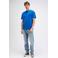 Butcher of Blue regular fit t-shirt met backprint - poolblauw