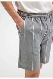 thumbnail: Butcher of Blue regular fit gestreepte casual short met elastische boord - alaska blauw