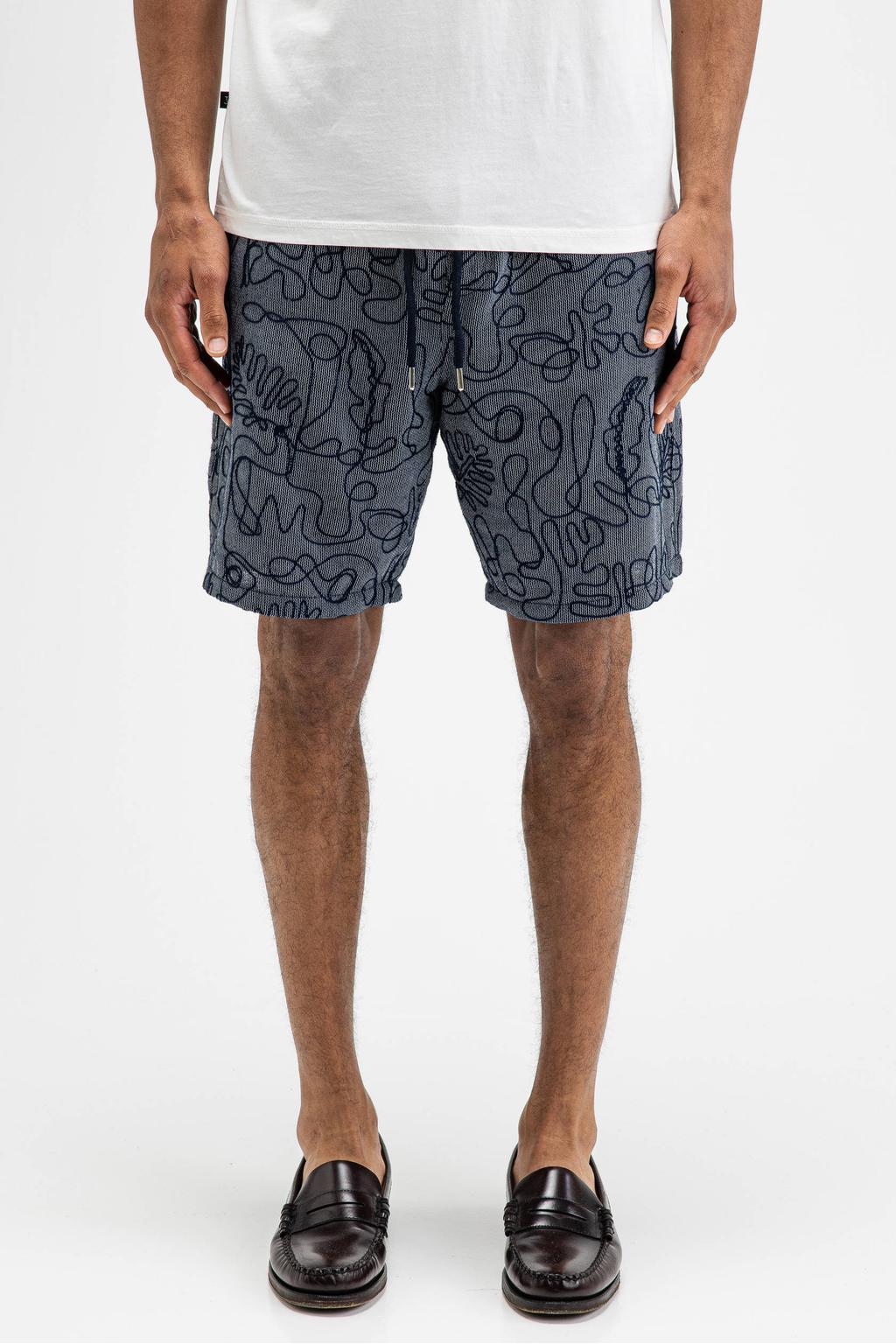 Butcher of Blue regular fit korte broek - grijsblauw
