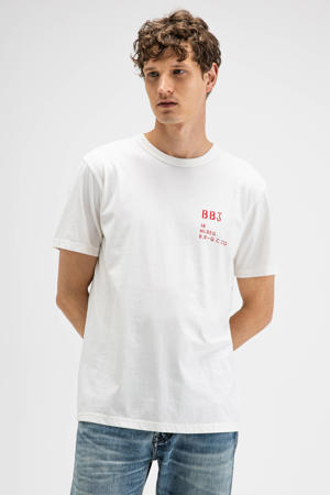 regular fit T-shirt met backprint - wit