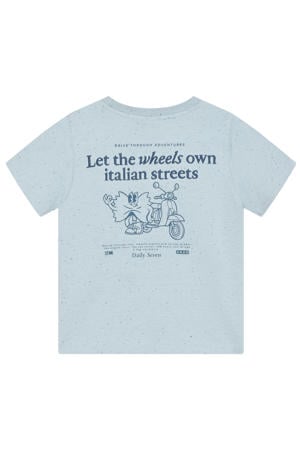 T-shirt met backprint lichtblauw