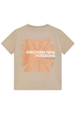 T-shirt met backprint zand