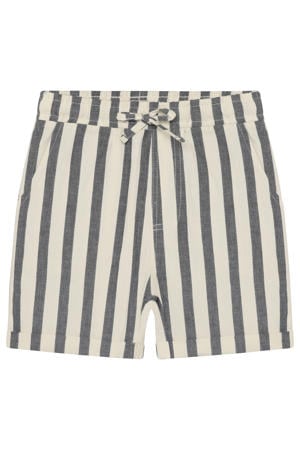 straight regular waist gestreepte casual short beige