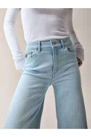 thumbnail: Lois Palazzo high waist wide leg jeans light blue denim