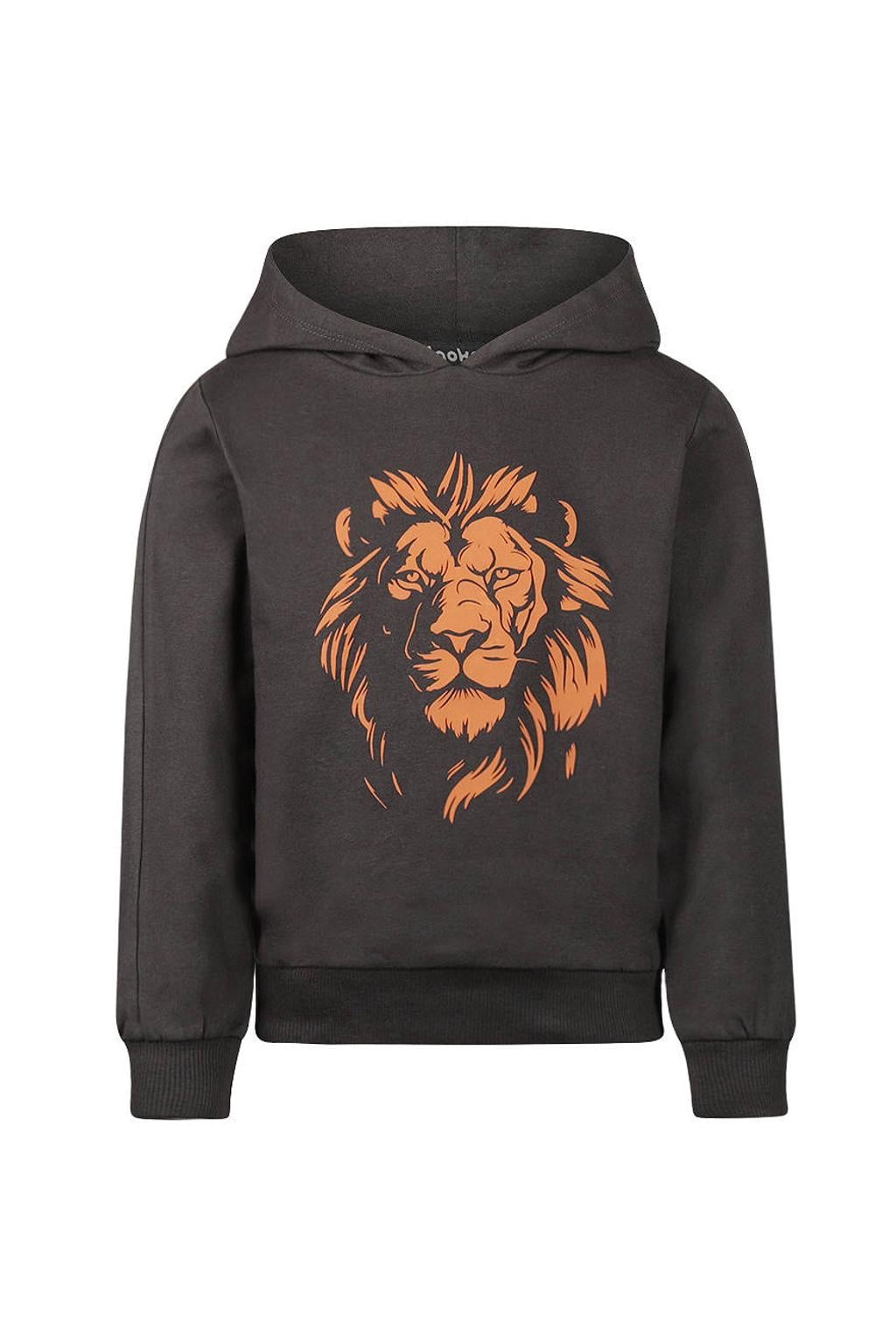 Koko Noko rechtvallende hoodie met print - grijs