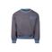 Koko Noko rechtvallende gestreepte sweater - blauw/zwart/rood