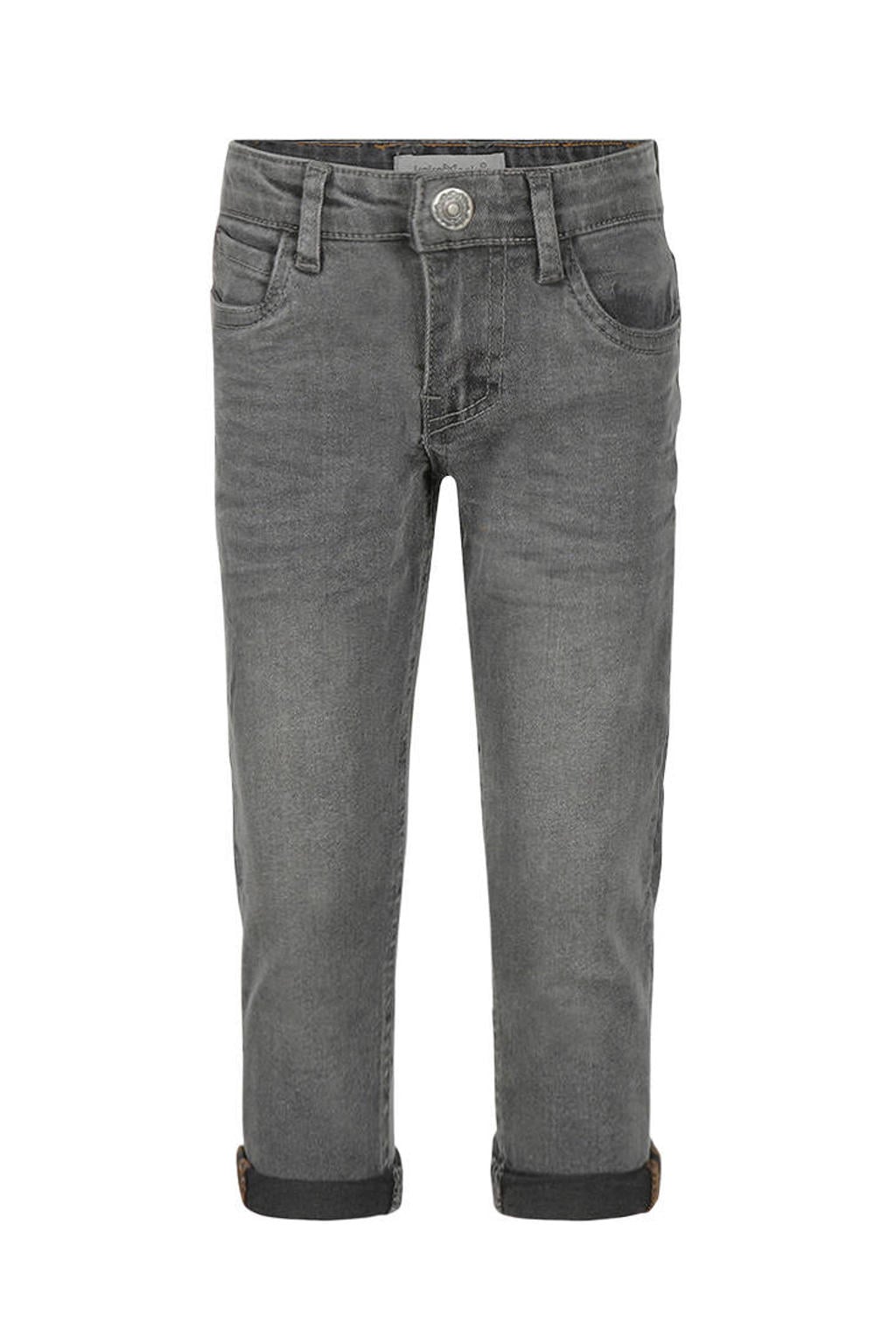 Grey denim jongens Koko Noko loose fit jeans van stretchdenim met regular waist en effen