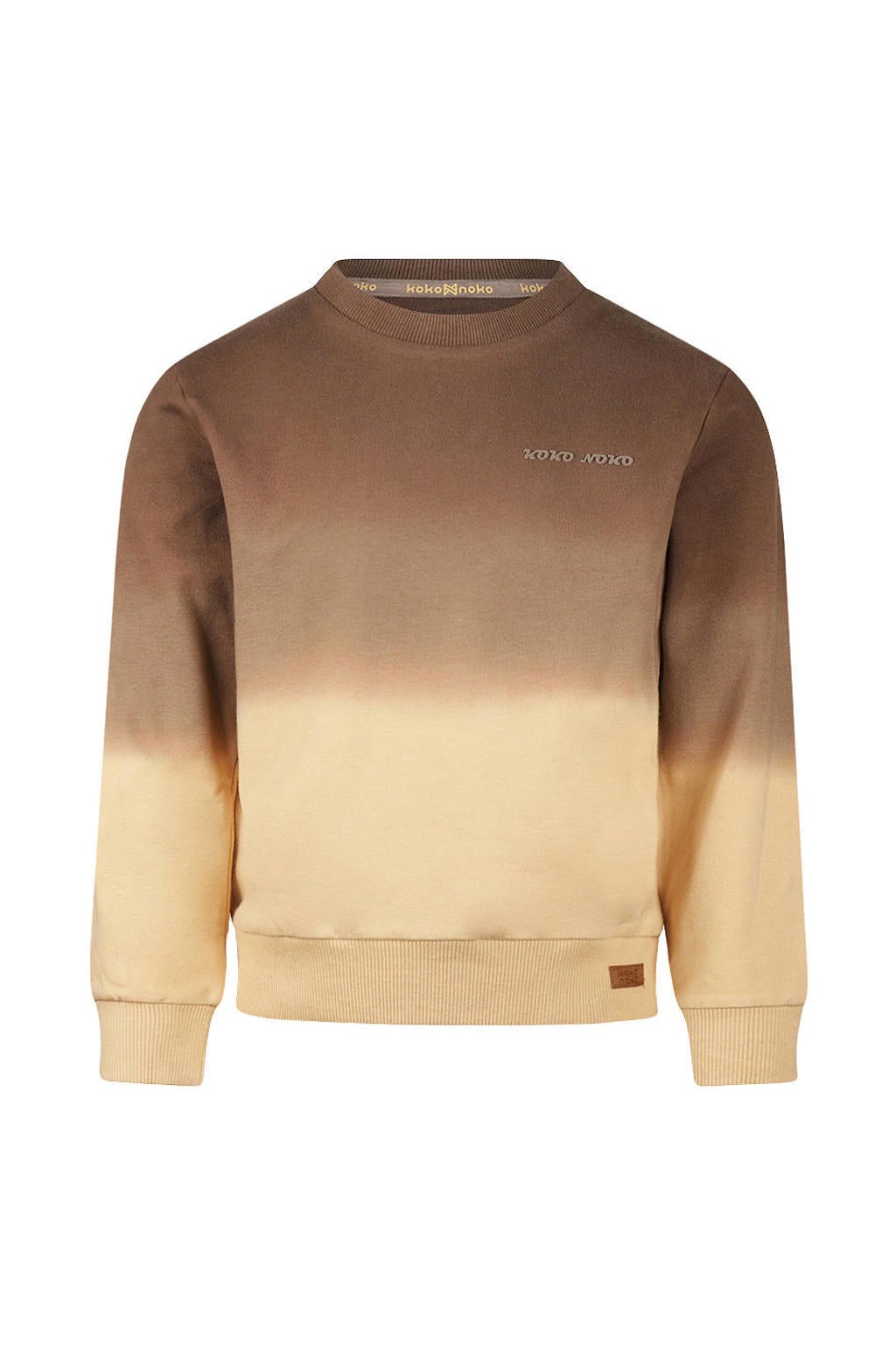 Koko Noko rechtvallende tie-dye sweater - bruin/geel
