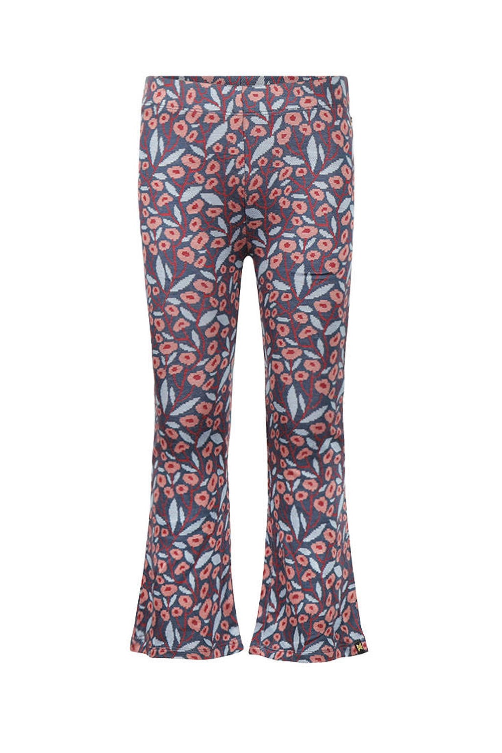 Blauw en roze meisjes Koko Noko flared broek van viscose met regular waist en elastische tailleband