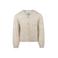 Koko Noko rechtvallend gebreid vest met kabels en wol - beige
