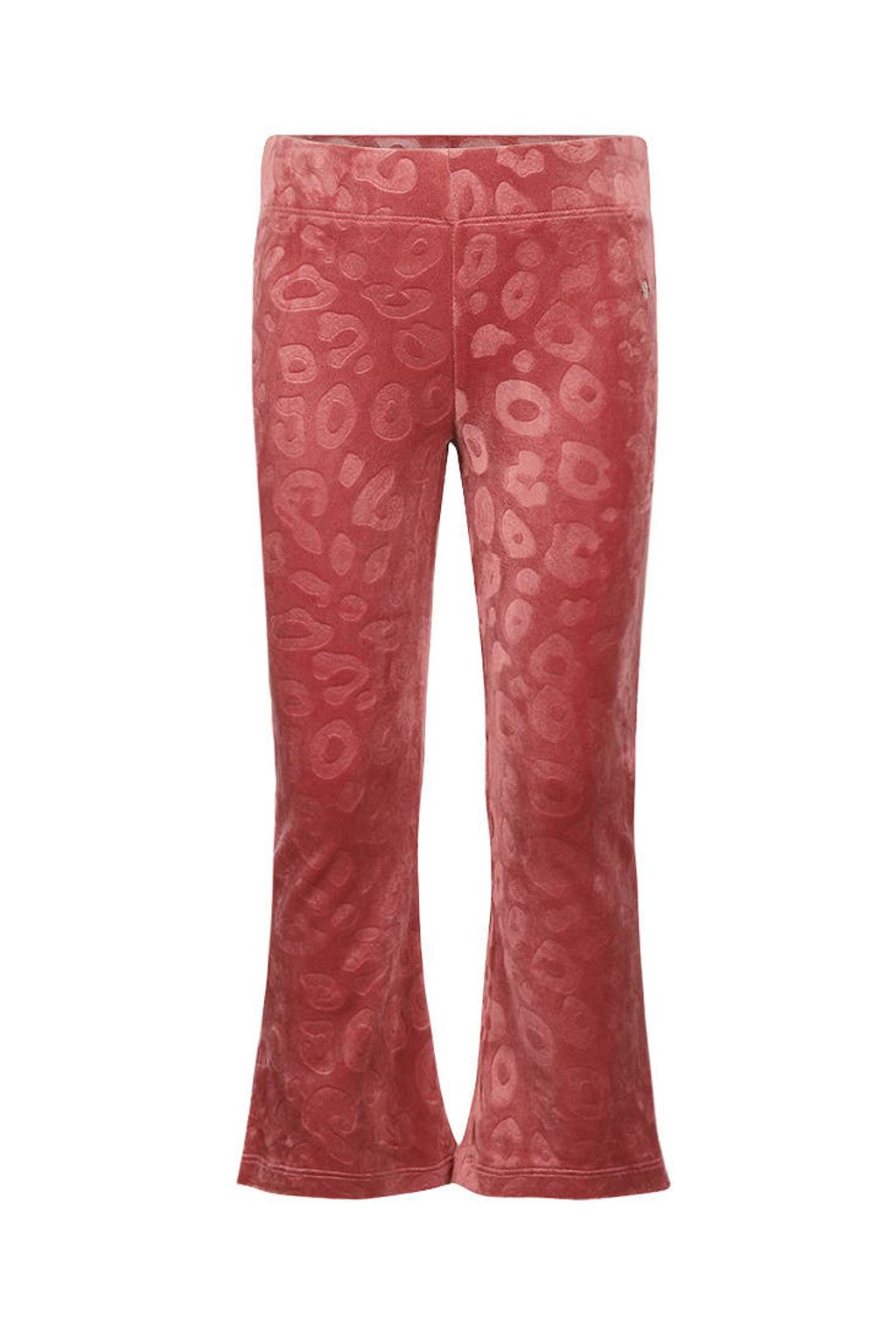Koko Noko fluwelen flared broek met print - rood